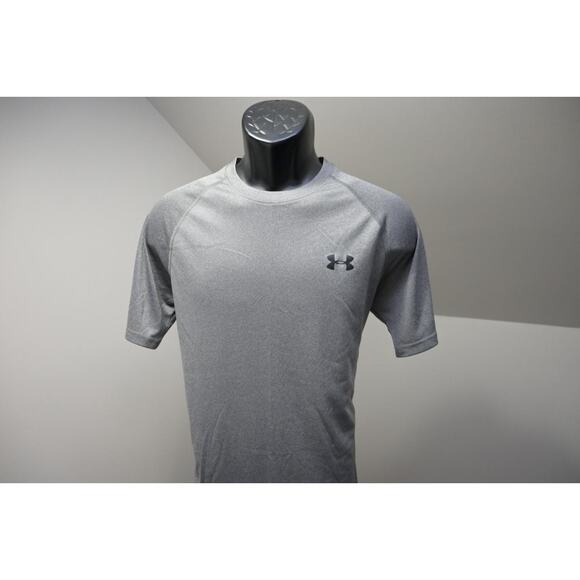 Under Armour Gym Shirt HeatGear Loose Performance Gray Athletic Mens Sz Medium - Picture 2 of 9